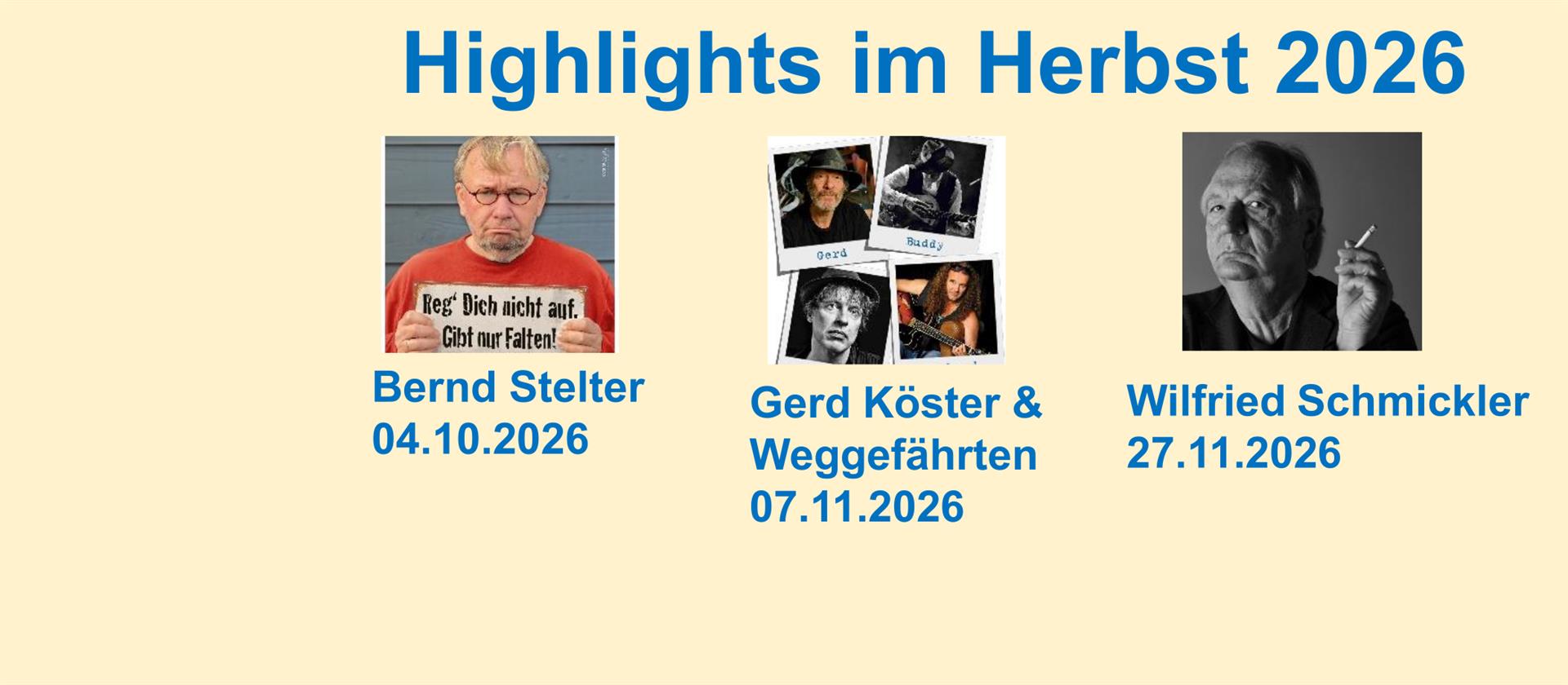 Fotos von Bernd Stelter / Gerd Köster / W. Schmickler